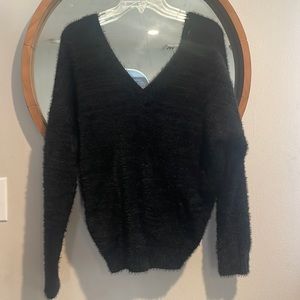 Francesca’s Black Fuzzy Sweater (bundle 2 for $22 or 3 for $30)
